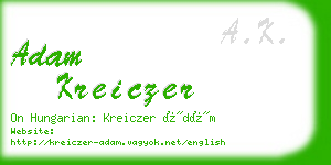 adam kreiczer business card